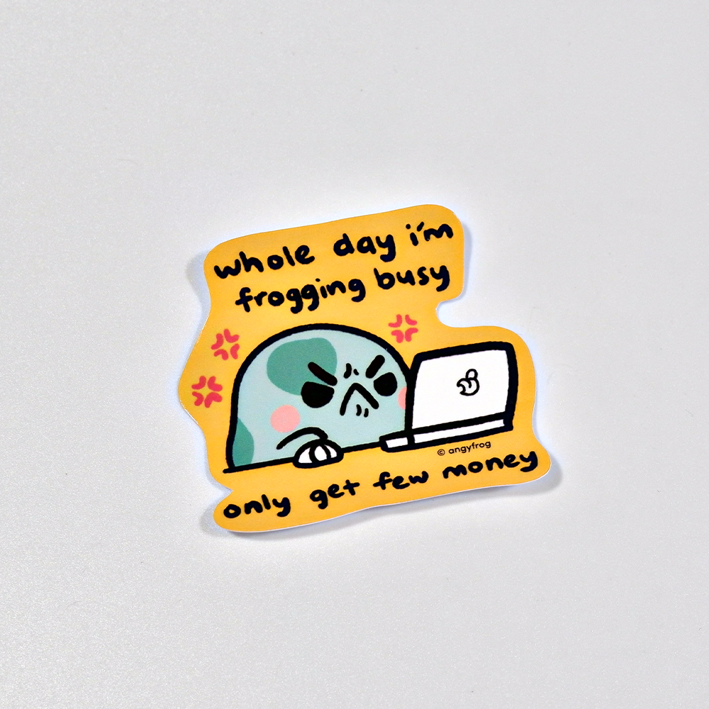 frogging busy - sticker