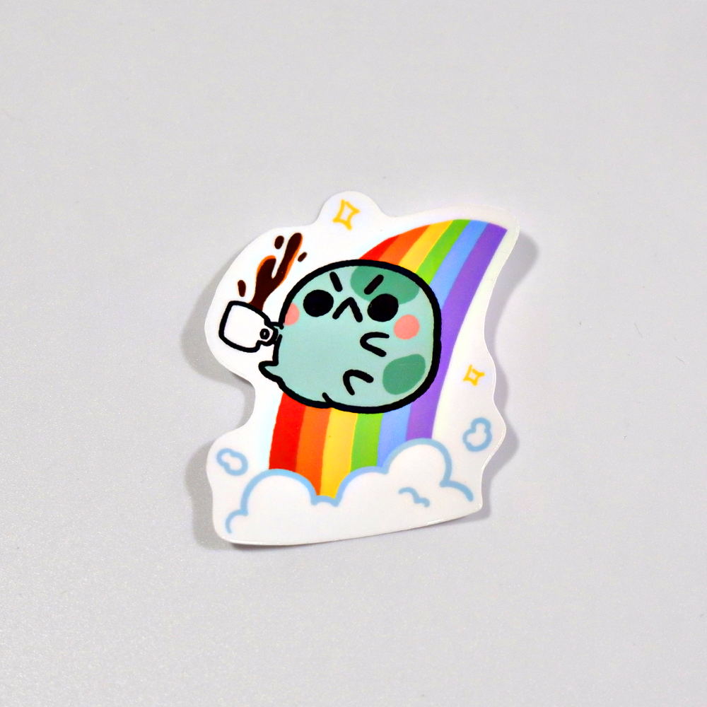 coffee & rainbow - sticker