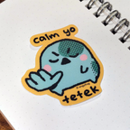 calm yo tetek - sticker