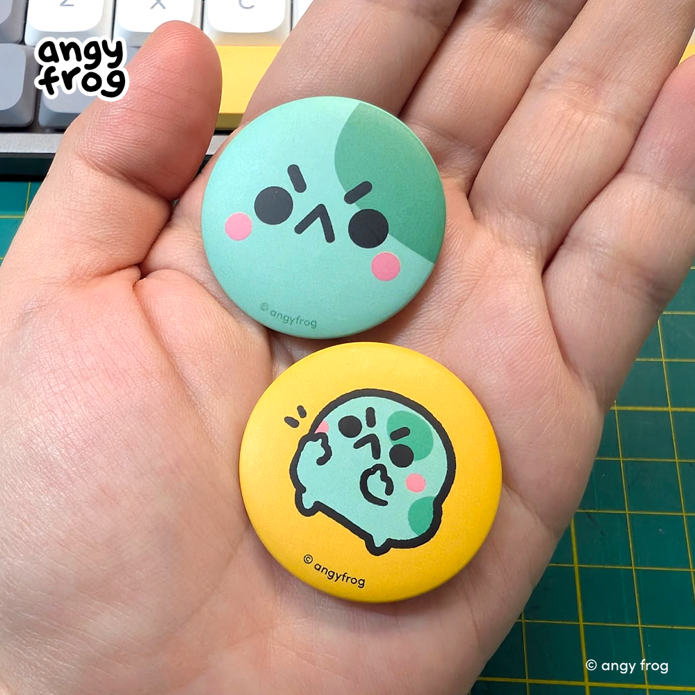 angyfrog mini buttons set