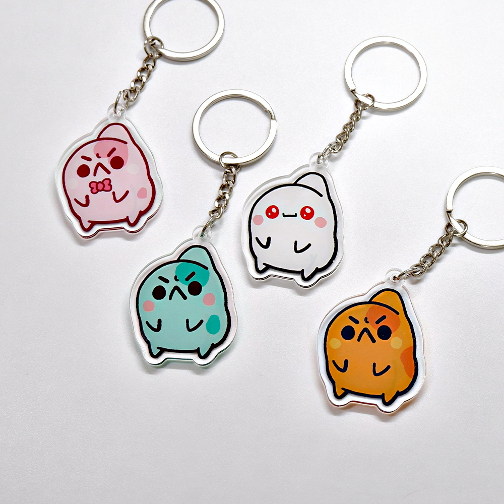 Hanging frogs keychain
