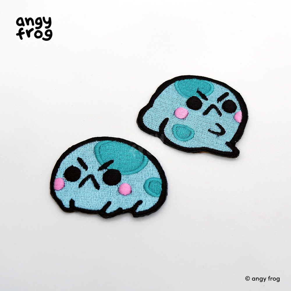 angyfrog embroidered patches