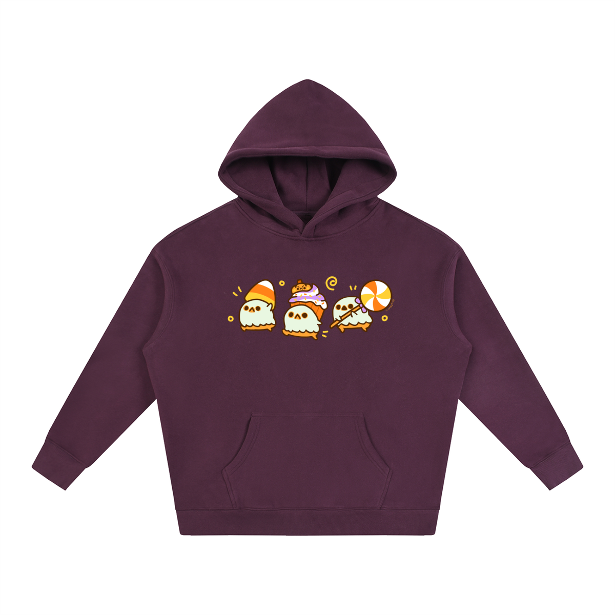 trick or treat - oversize fleeced hoodie