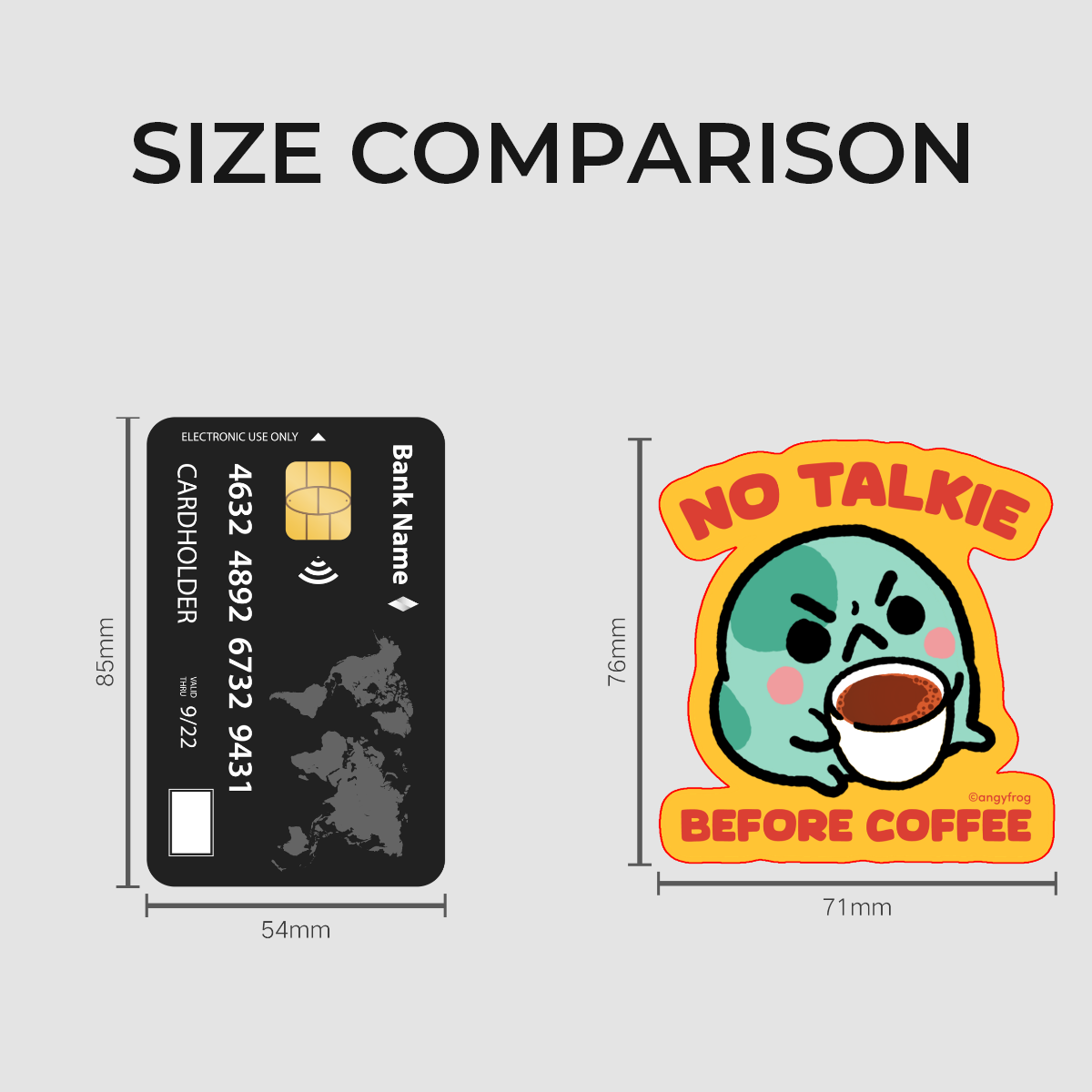 no talkie before coffee - sticker