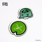 Sitting frog standee