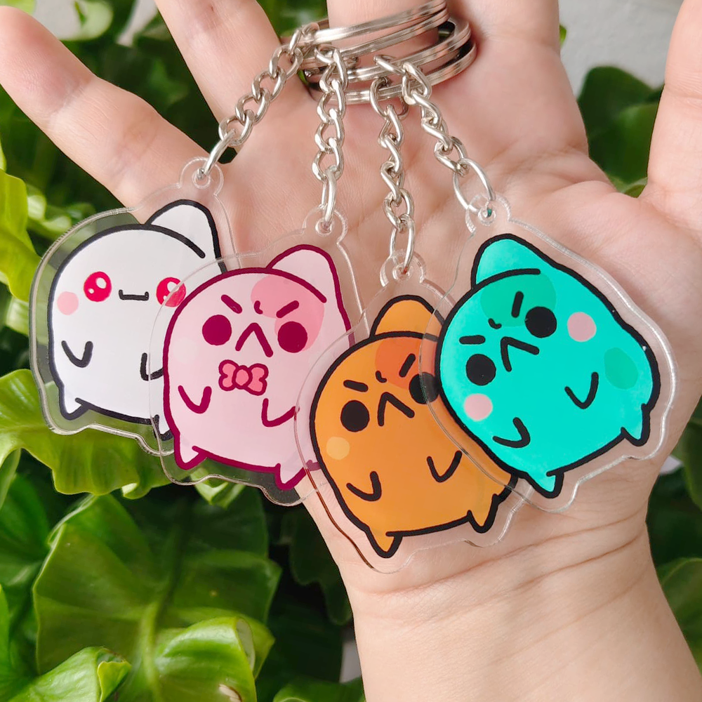 Hanging frogs keychain