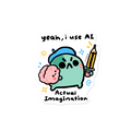 i use AI - sticker