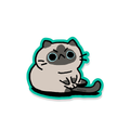 sitting cat - sticker
