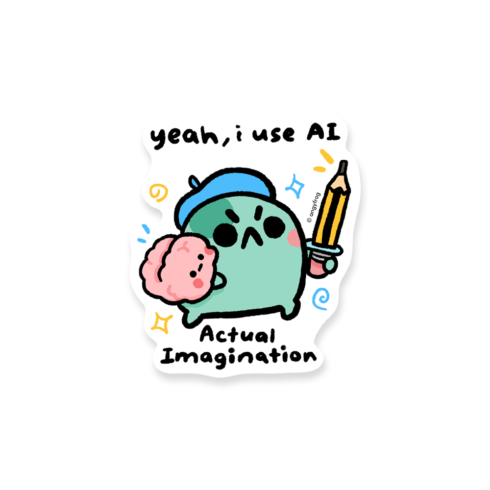 i use AI - sticker