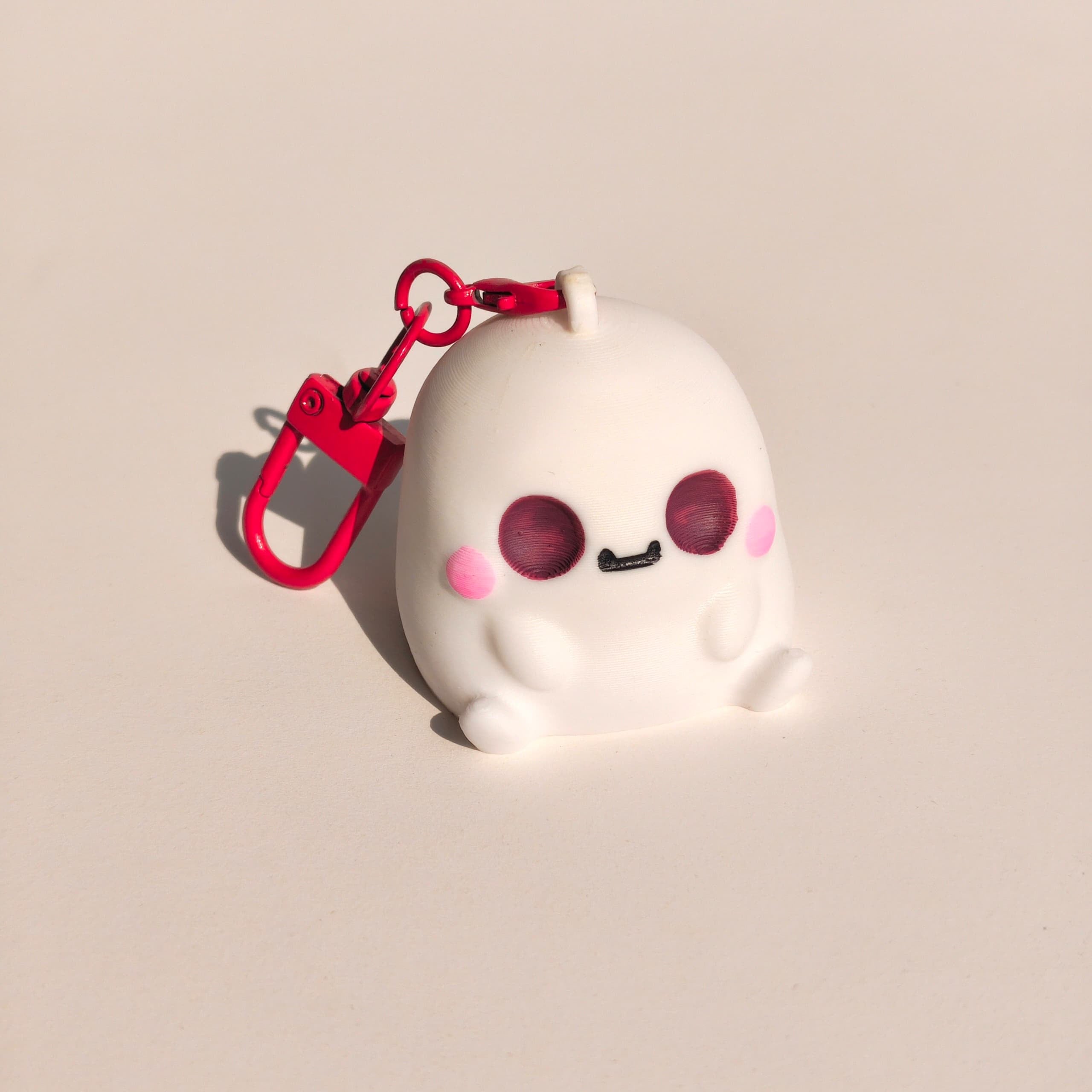 albino frog 3D printed keychain