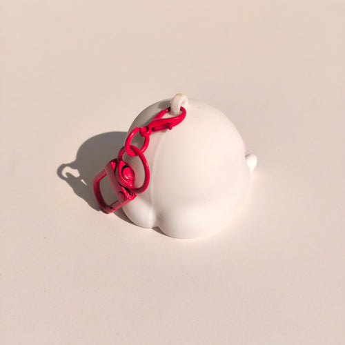 albino frog 3D printed keychain