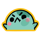 face plant (frog/cat)- sticker