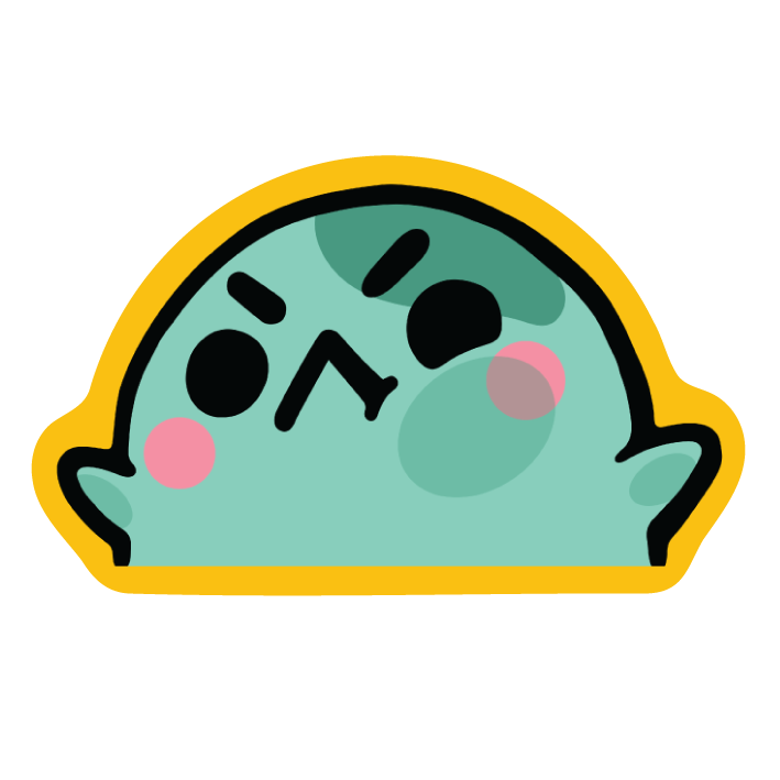 face plant (frog/cat)- sticker