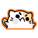 face plant (frog/cat)- sticker