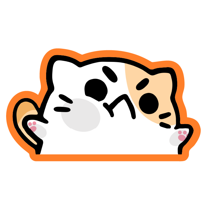 face plant (frog/cat)- sticker