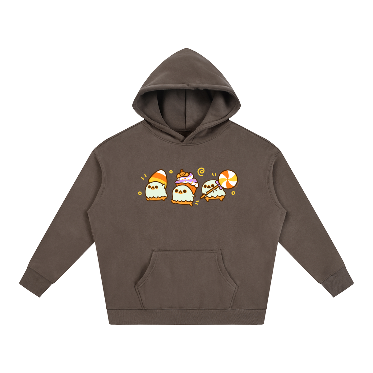 trick or treat - oversize fleeced hoodie